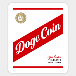 Dogecoin Beer Label Sticker